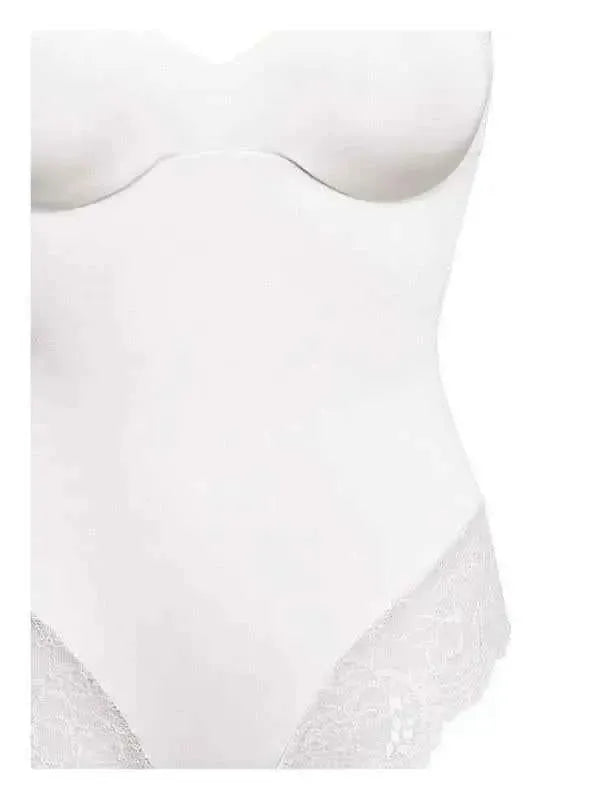 Body donna contenitivo modellante Sièlei in microfibra stretch con pizzo floreale 1978