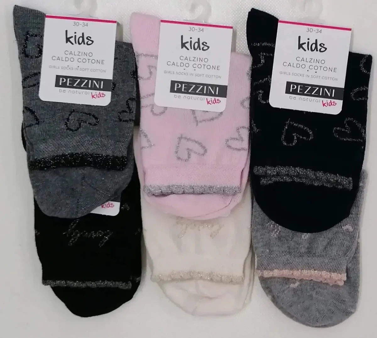 Calze corte bambina in caldo cotone Pezzini GCZ-PAI211301