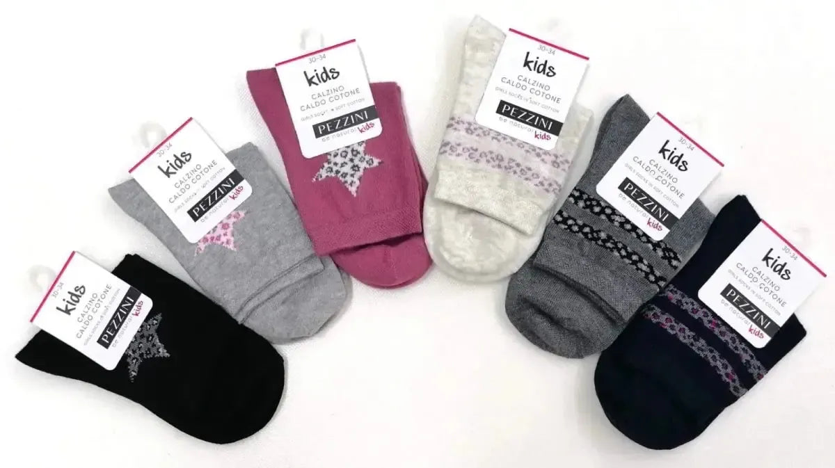 Calze corte bambina in caldo cotone Pezzini GCZ-PAI211302