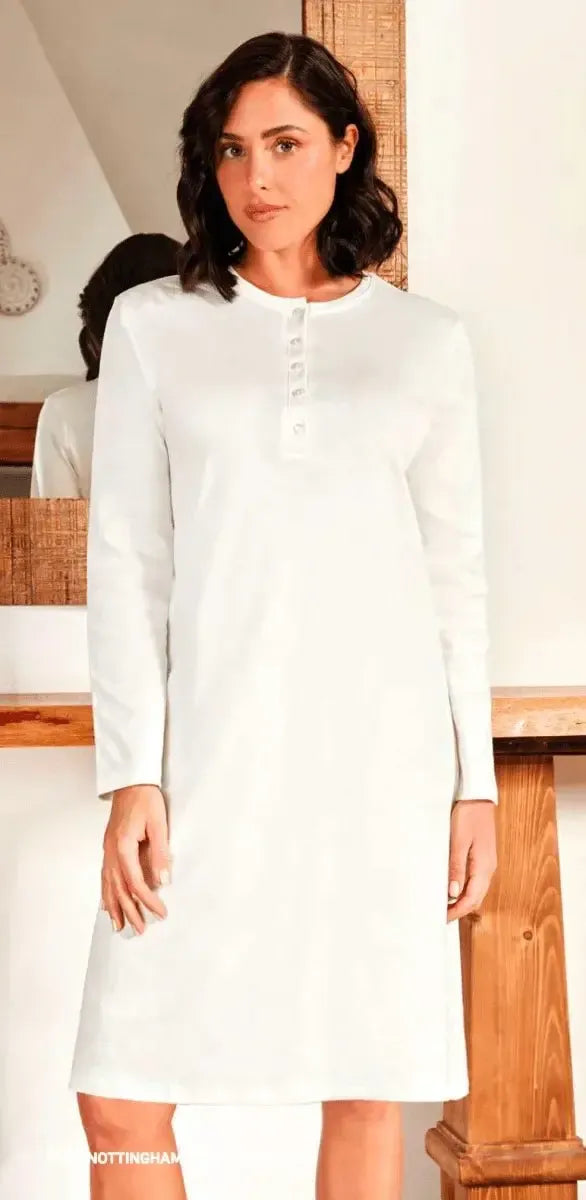 Camicia da notte donna Nottingham serafino caldo cotone interlock NPA444
