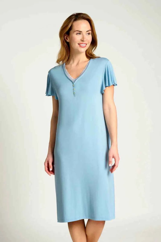 Camicia mezza manica serafino donna viscosa Muydemi 12021020