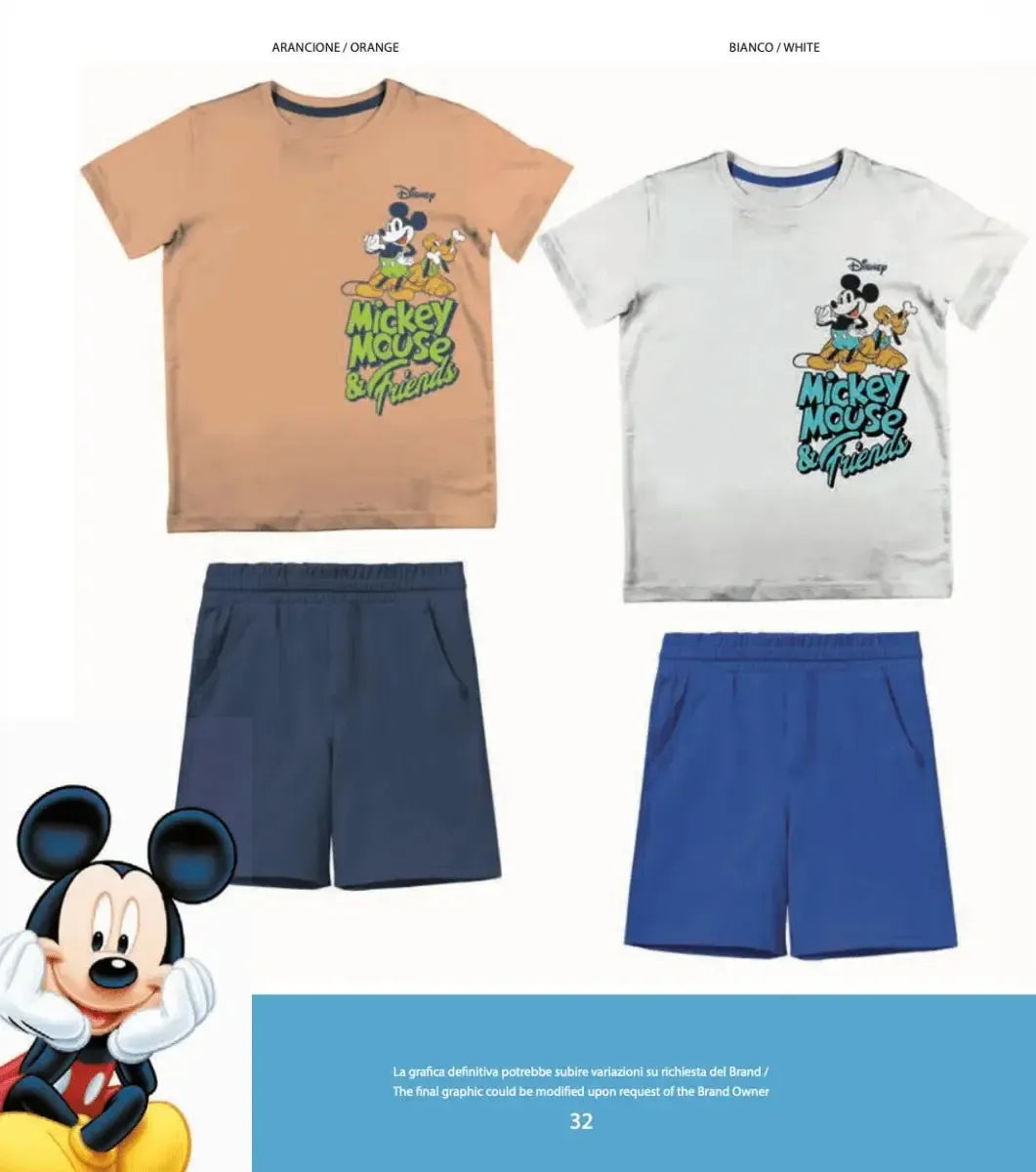 Completo corto cotone Mickey and Friends bambino DY72M7782