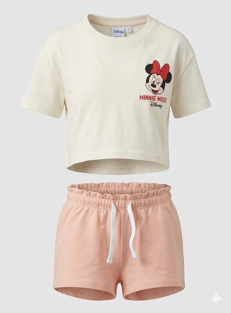 Completo corto cotone Minnie Mousse bambina DY78A9792