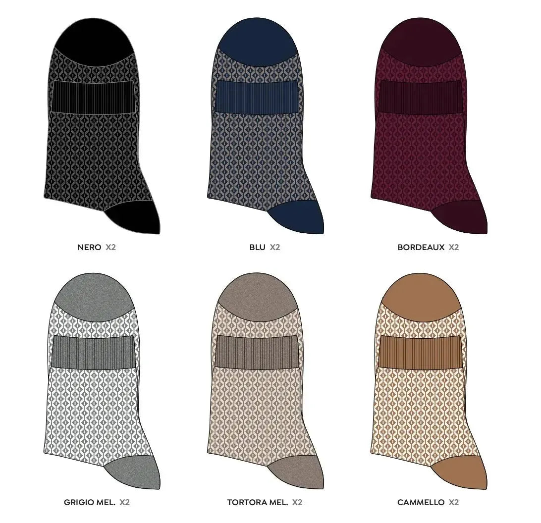 Confezione da 12 paia di calze donna in caldo cotone Pezzini Be Natural Trendy DCZ-PAI2501