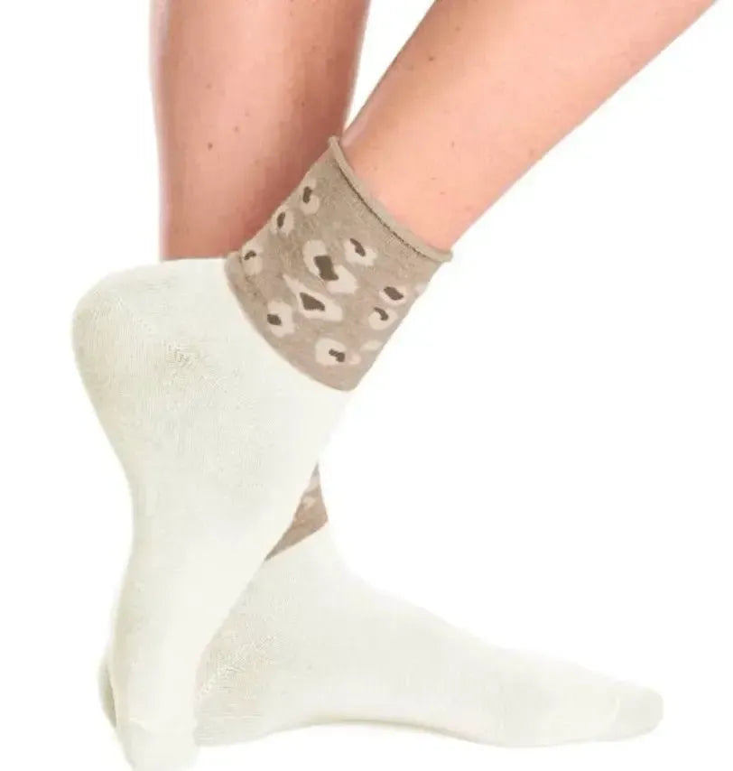 Confezione da 12 paia di calze donna maculate in caldo cotone Meritex 3629 Lara