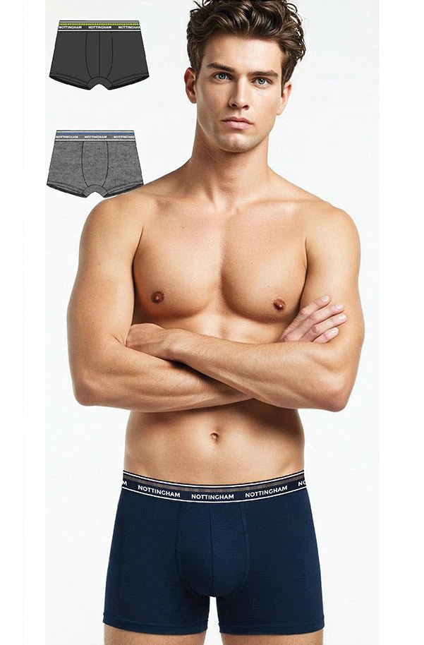 Confezione da 3 Boxer uomo Nottingham cotone bielastico rasato tinta unita NUA144