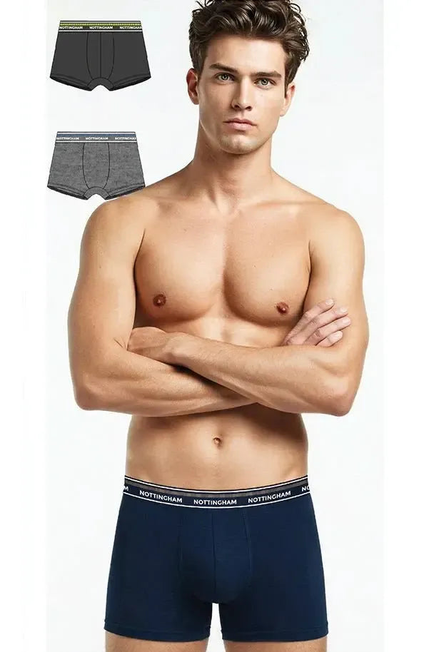 Confezione da 3 Boxer uomo Nottingham cotone bielastico rasato tinta unita NUA144