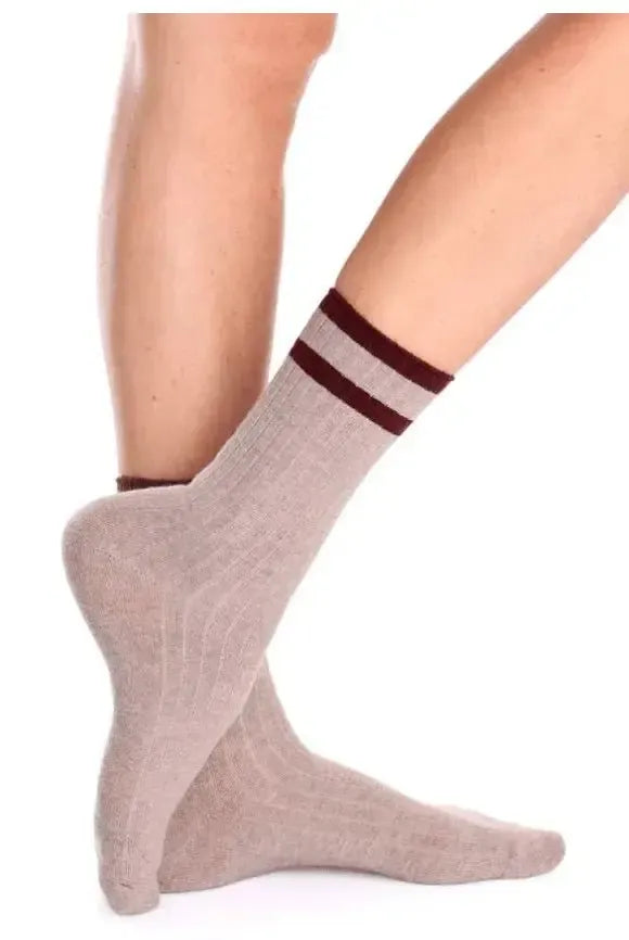 Confezione da 6 paia di calze midi donna a coste in caldo cotone Meritex 4628 Tina
