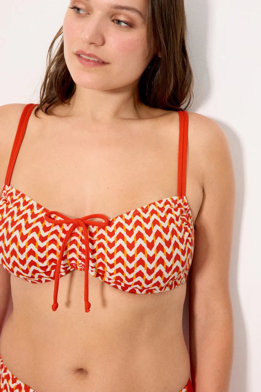 Costume da bagno donna bikini con ferretto coppa C e slip midi snellente Ysabel Mora 83238