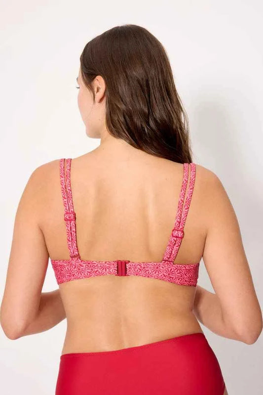 Costume da bagno donna bikini con ferretto coppa D e slip midi snellente Ysabel Mora 83453