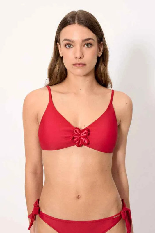 Costume da bagno donna bikini triangolo senza ferretto e slip tanga Ysabel Mora 83448