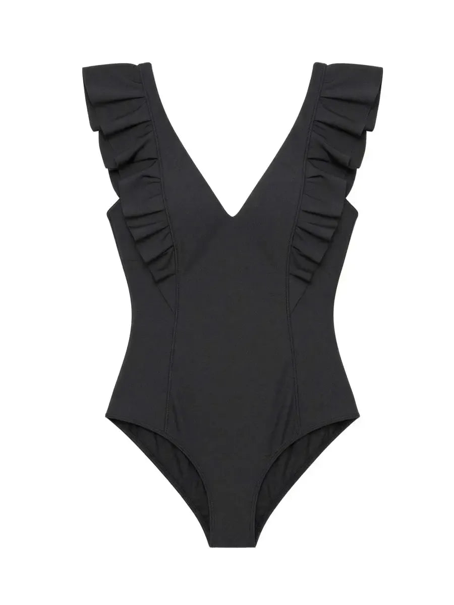 Costume da bagno donna intero con volants Gisela 30419