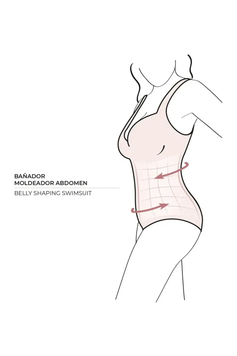 Costume da bagno donna intero modellante a fascia coppa B Ysabel Mora 83008