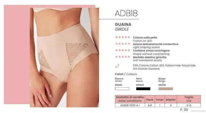 Guaina contenitiva donna in cotone Cotonella ADB18