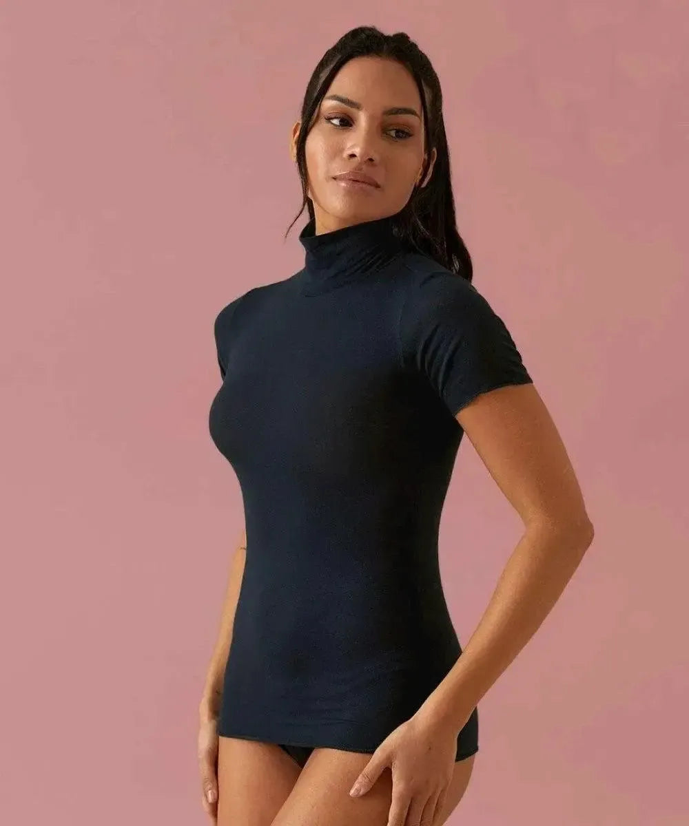 Maglia donna mezza manica lupetto Jadea in modal e cashmere 4065