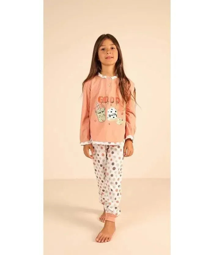 Pigiama Gary bambina/ragazza manica lunga 2 bottoni Z30006