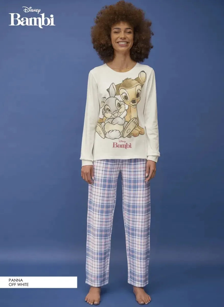 Pigiama caldo cotone Bambi Disney interlock bambina baby DYD2695K