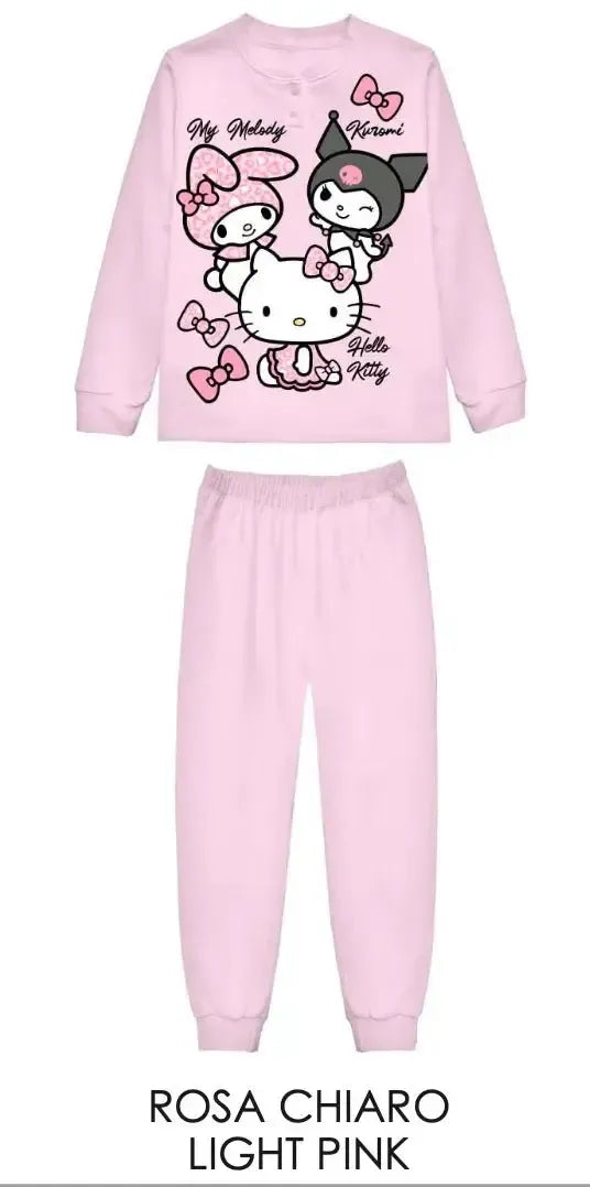 Pigiama caldo cotone Hello Kitty interlock bambina baby HK50A3551