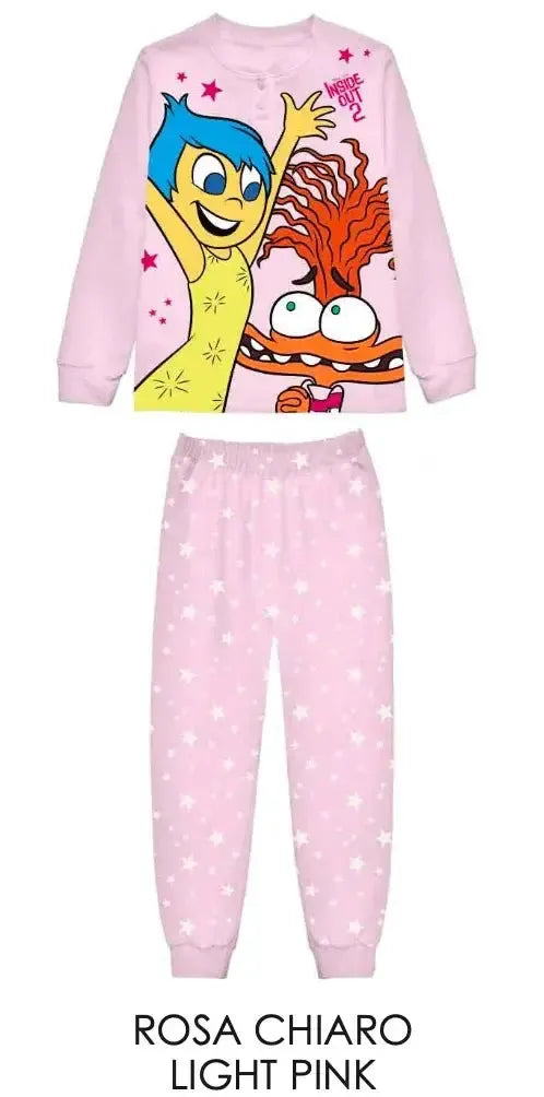 Pigiama caldo cotone Inside Out Disney interlock bambina baby DY50C2674