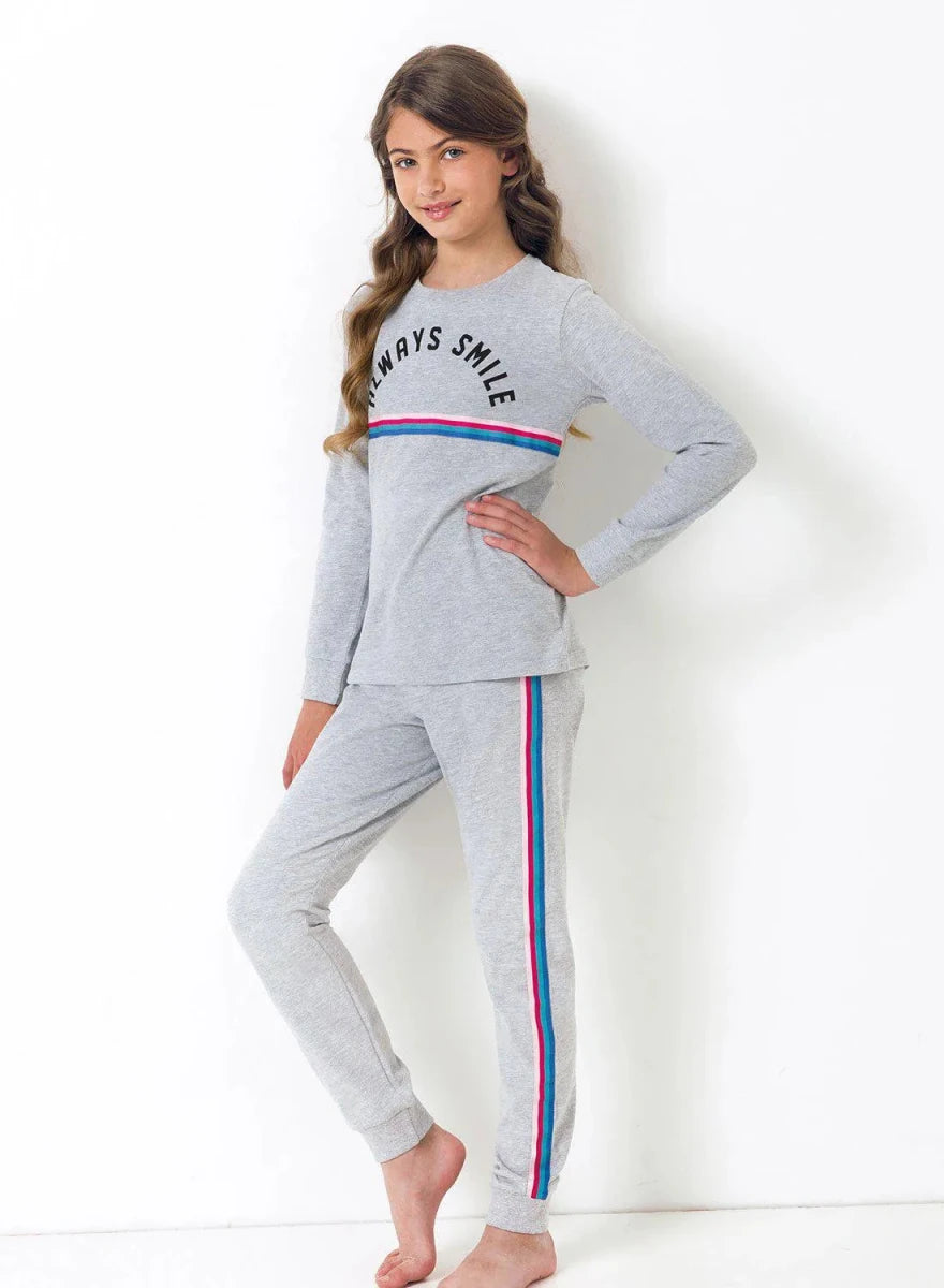 Pigiama caldo cotone Jadea bambina interlock P7002
