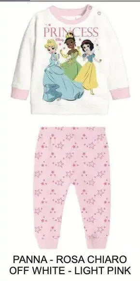 Pigiama caldo cotone Principesse Disney interlock neonata bambina DY32A1438