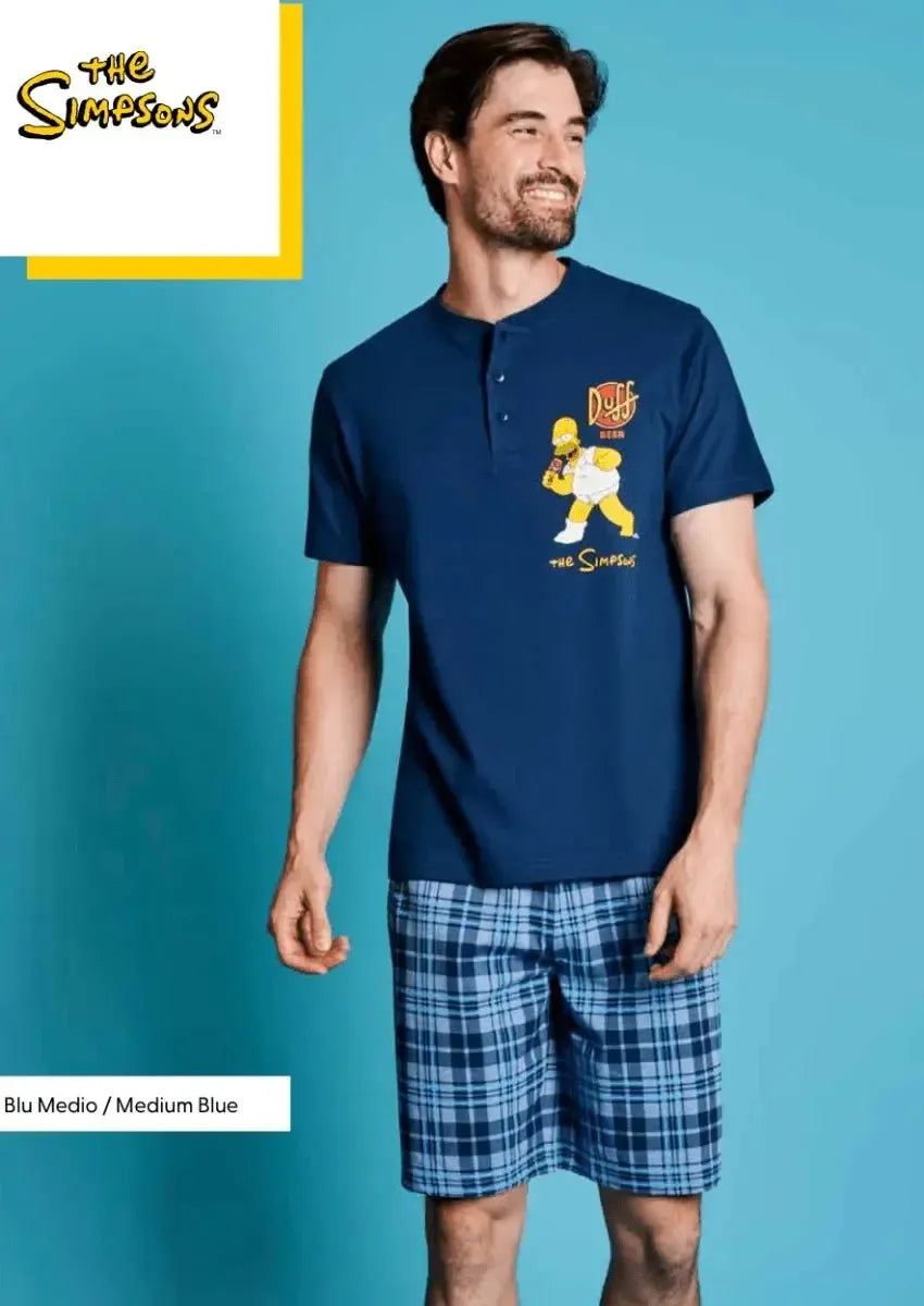 Pigiama corto serafino uomo The Simpsons DYZ6729