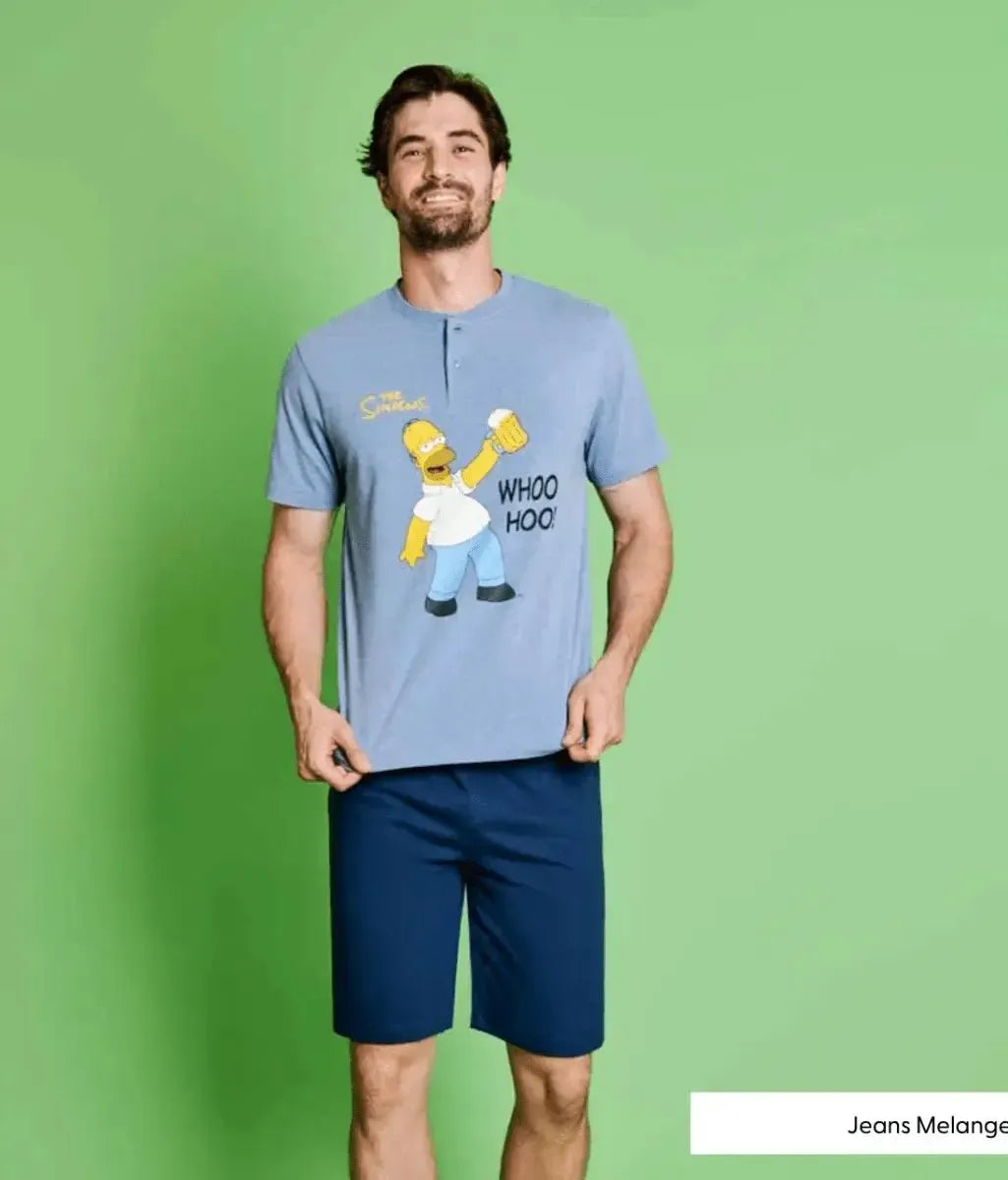 Pigiama corto serafino uomo The Simpsons DYZ6729