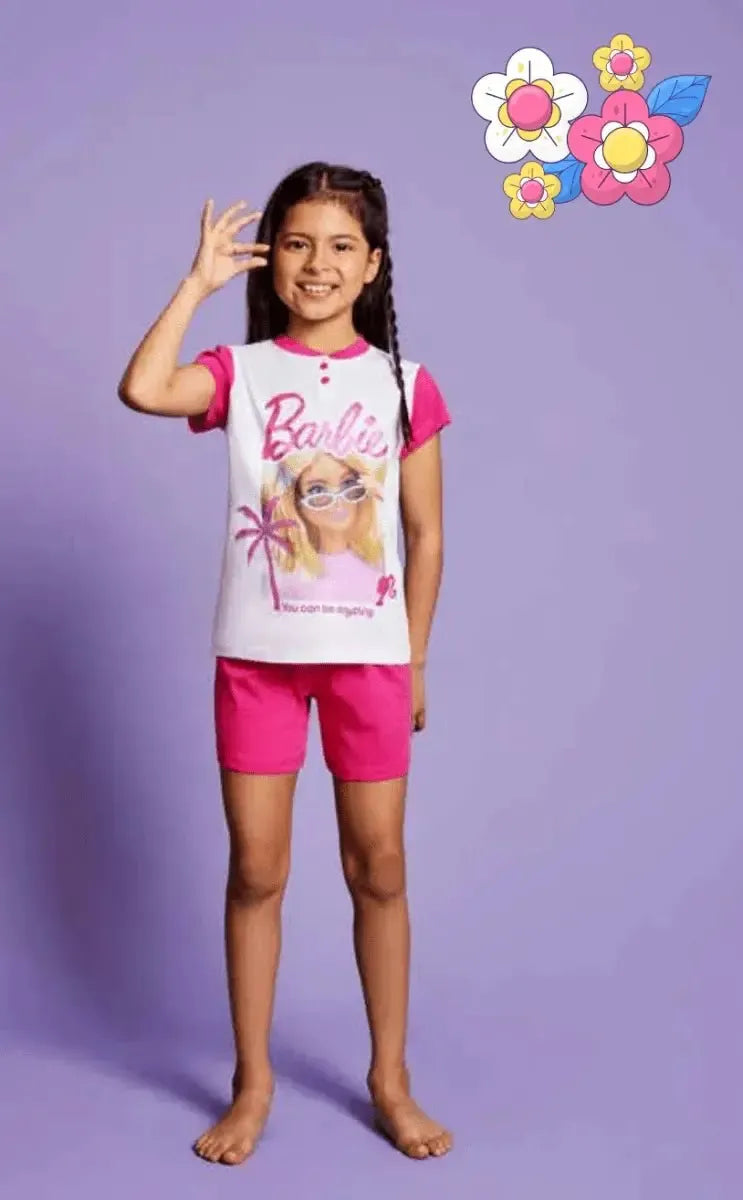 Pigiama cotone Barbie estivo bambina MT50C4448