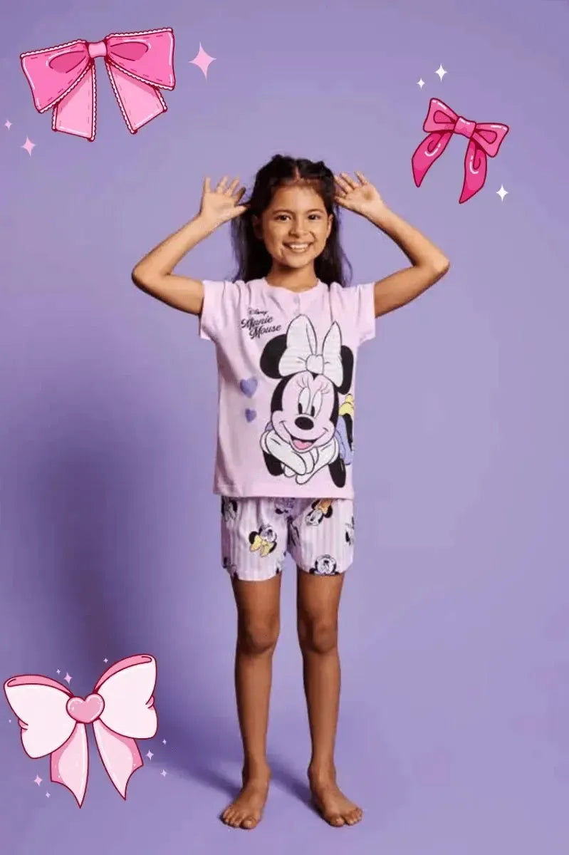 Pigiama cotone Disney Minnie estivo bambina DY50L4452