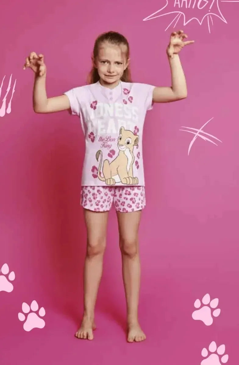 Pigiama cotone Disney Re Leone Classics estivo bambina DY50L4451