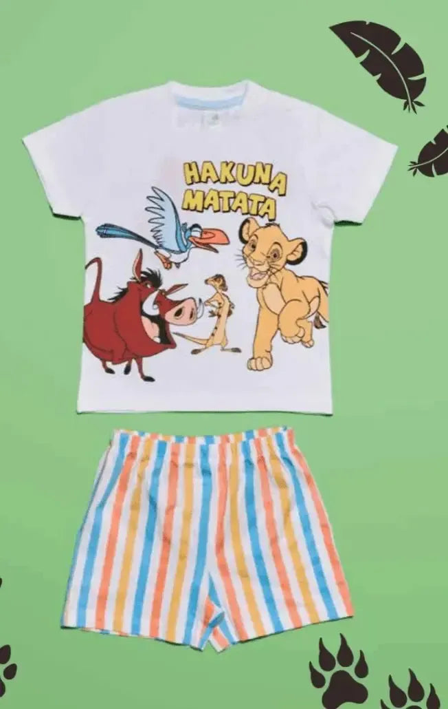 Pigiama cotone estivo Hakuna Matata Disney neonato bambino DY34P4458