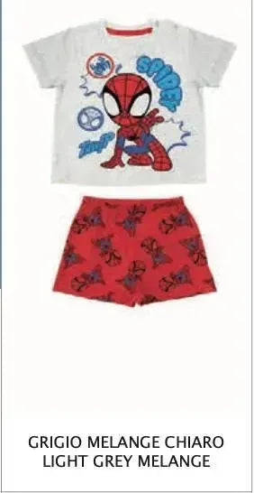 Pigiama cotone estivo Spidey Marvel neonato bambino MV34K2009