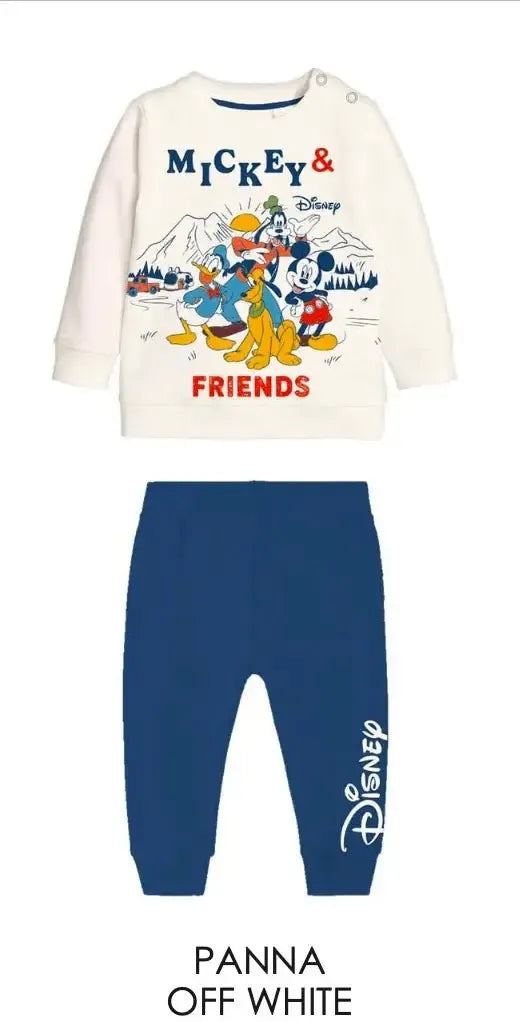 Pigiama cotone felpato Mickey Mouse e Friends Disney neonato bambino DY32P3436