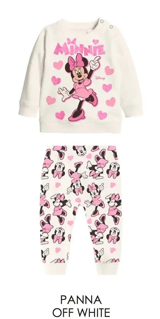 Pigiama cotone felpato Minnie Disney neonata bambina DY32K2057