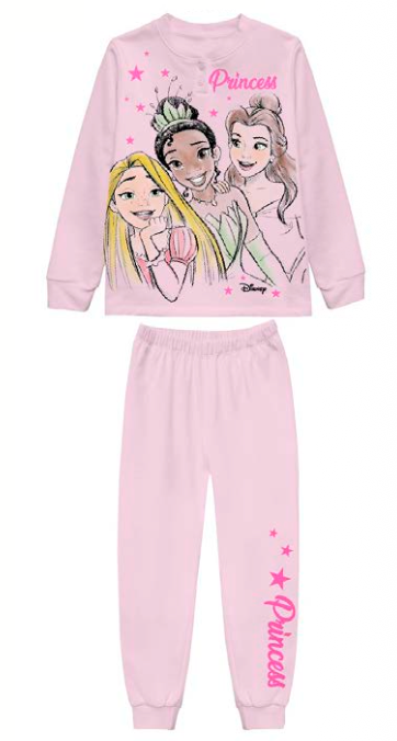 Pigiama cotone felpato Principesse bambina baby DY50A5570