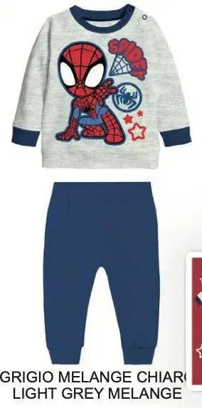 Pigiama cotone felpato Spiderman Marvel neonato bambino MV32A1414
