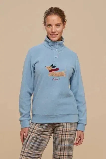 Pigiama donna invernale micropile Noidinotte con collo alto Yuppie FA8436