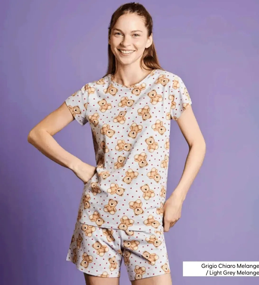 Pigiama donna mezza manica pantaloncino Trudi TRD3949