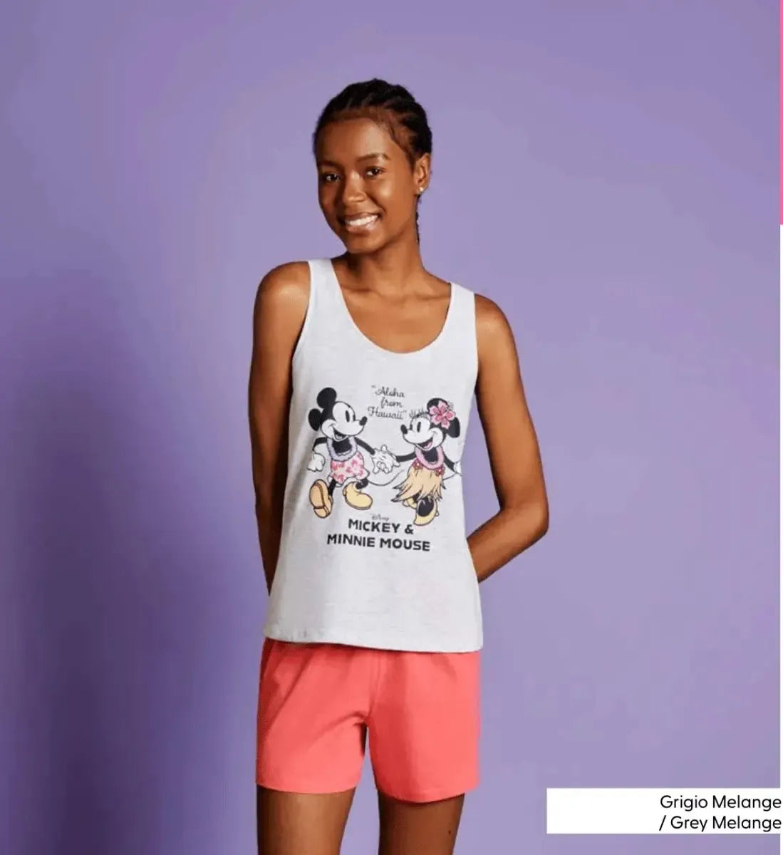 Pigiama donna spalla larga pantaloncino Disney Minnie DYD3943