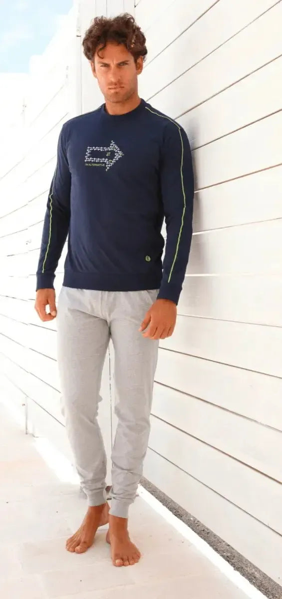 Pigiama lungo uomo Nottingham 100% cotone NPA865