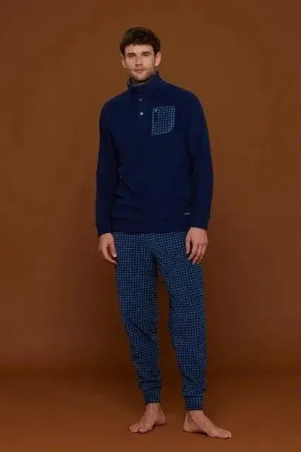 Pigiama micropile uomo collo alto serafino Noidinotte FC2772