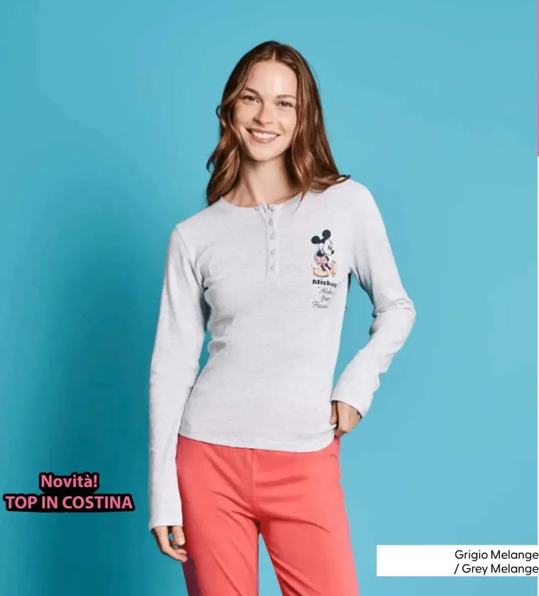 Pigiama puro cotone donna Mickey and Friends DYD3940