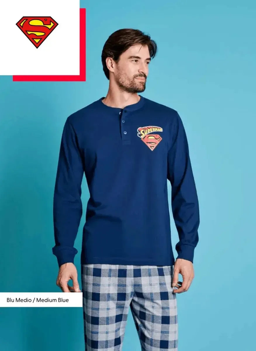 Pigiama puro cotone uomo Superman DCM7768