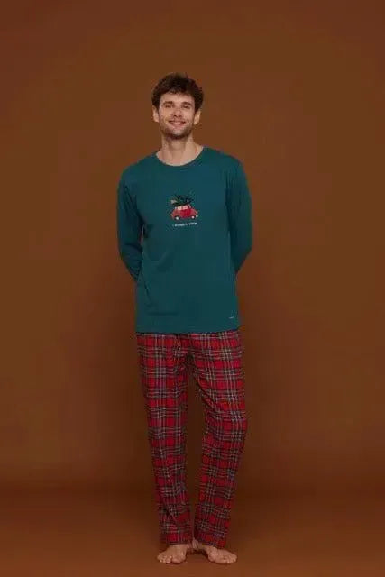 Pigiama uomo girocollo in caldo cotone Family Match Noidinotte FC2740