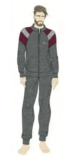 Pigiama uomo zip Nottingham pile PG41860