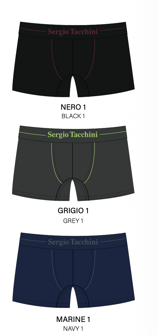 Confezione da 3 boxer uomo Sergio Tacchini cotone bielastico B7010-55