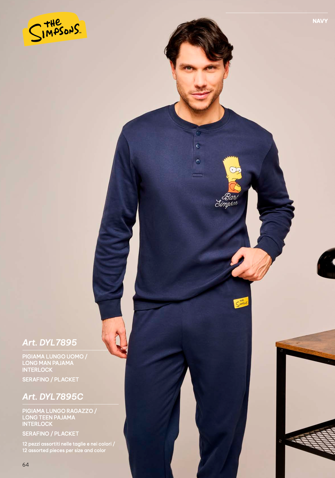 Pigiama interlock uomo The Simpsons DYL7895