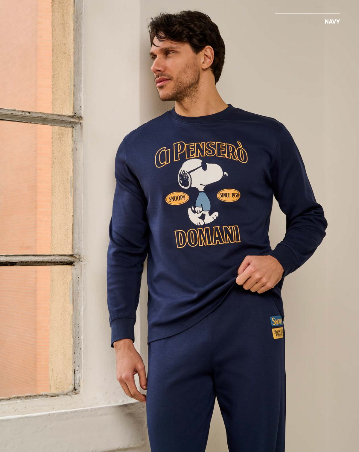 Pigiama interlock uomo Snoopy PNM7825
