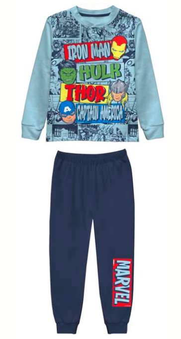 Pigiama caldo cotone Avengers interlock bambino MV40M7808