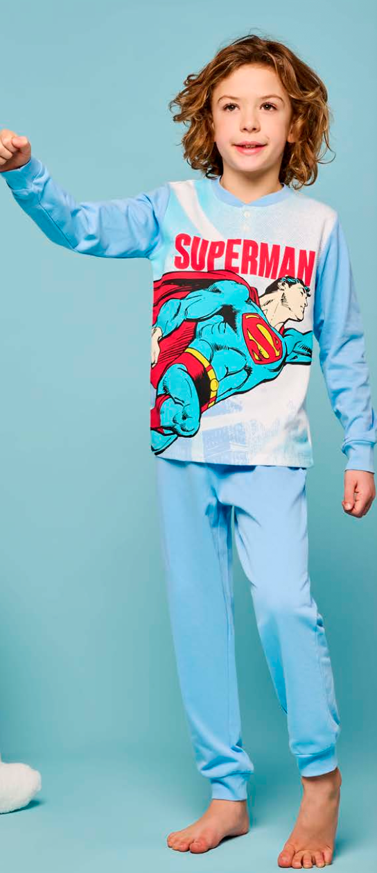 Pigiama cotone felpato Superman bambino baby DC40Z0410